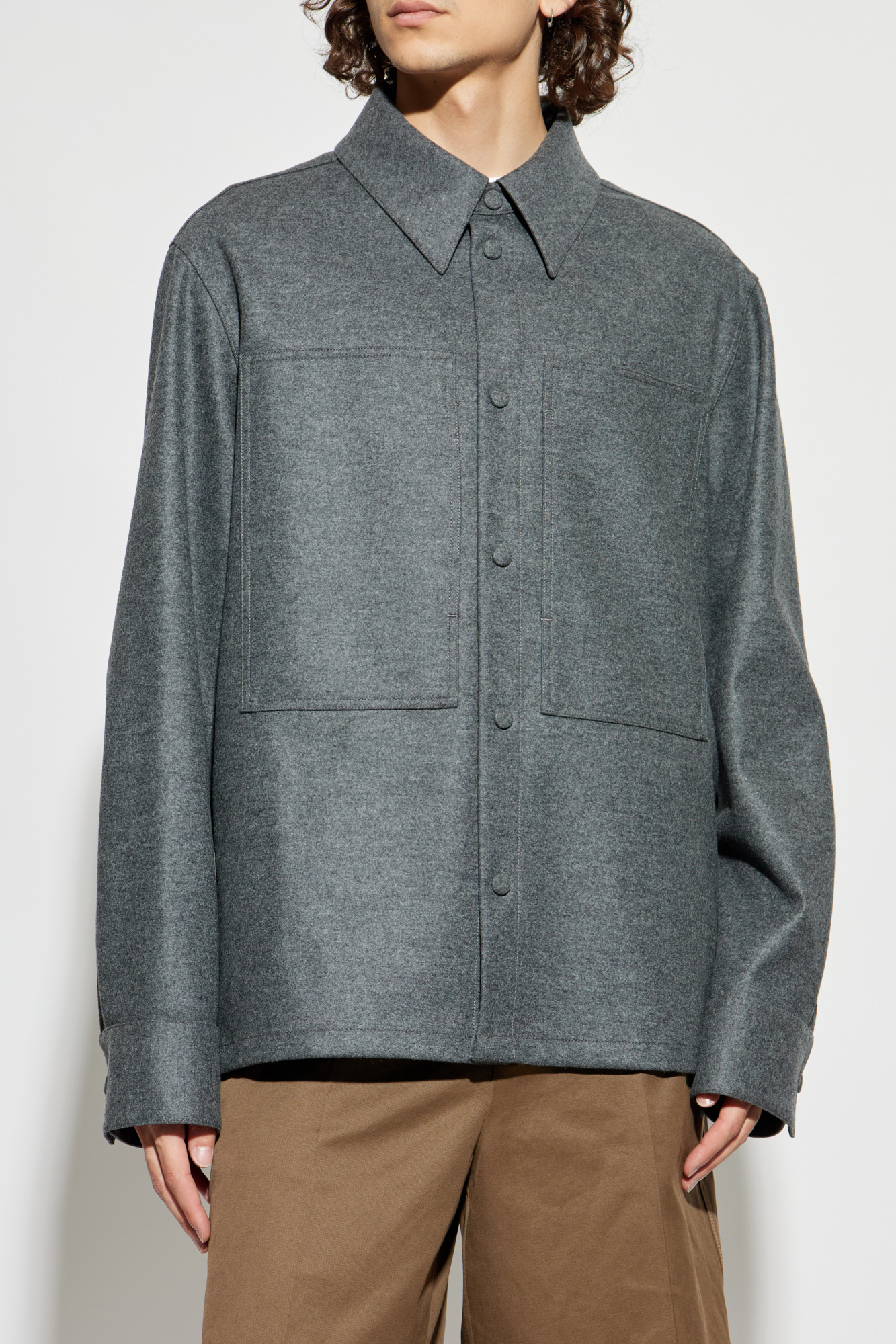 Grey Wool shirt JIL SANDER - Vitkac France